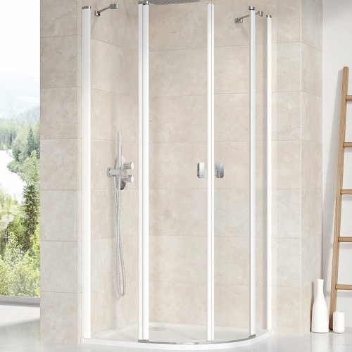 картинка Душевой уголок Ravak Chrome CSKK4 90x90 3Q170100Z1 профиль Белый стекло Transparent от магазина Сантехстрой