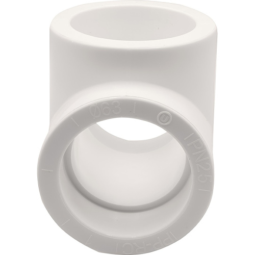 картинка Тройник THERMOLIGHT PP-R 63 белый (2/20) от магазина Сантехстрой
