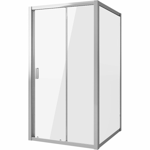 картинка Душевое ограждение Niagara Nova NG-62-10A-A100 (100х100х195) квадрат,хром,двери раздвижные,стекло прозрачное,2 места от магазина Сантехстрой
