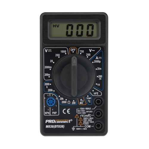 картинка Портативный мультиметр M838 (DT838) PROconnect от магазина Сантехстрой