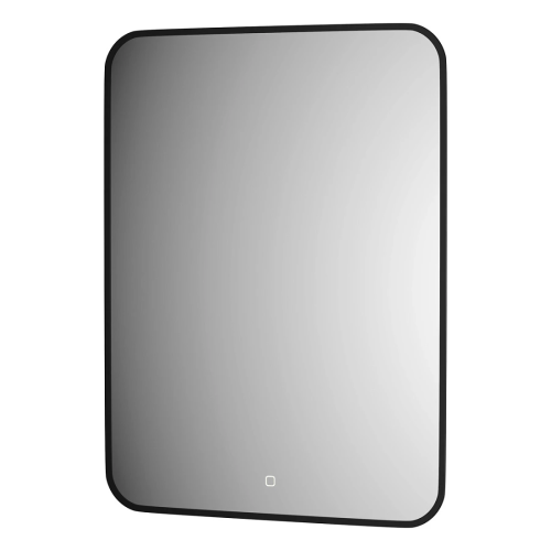 картинка Зеркало Defesto AURA DF 2967S 60х80 см, с LED-подсветкой, сенсорный выключатель, нейтральный белый свет, рама черная от магазина Сантехстрой