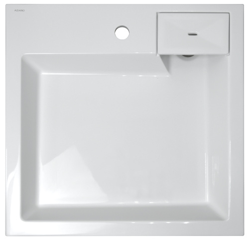 картинка Раковина подвесная AZARIO Slim 600х600х110 литьевой мрамор, белая (CS00078302) от магазина Сантехстрой