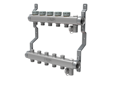 картинка Коллектор нерж. в сборе универсальный 1" ВР-3/4" НР, 5 выходов от магазина Сантехстрой