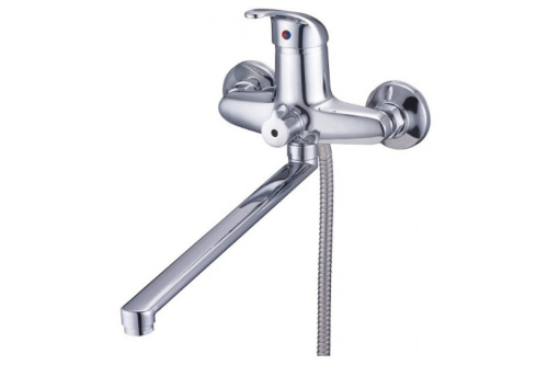 изображение смеситель для ванны g-lauf solone с длинным поворотным изливом и душевой лейкой, xром lun7-a031