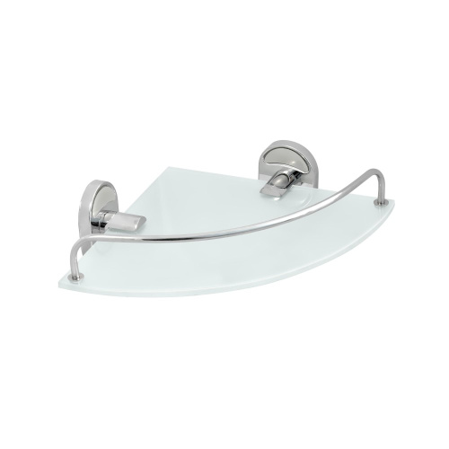 картинка Полка стеклянная угловая Haiba HB1921-1, хром от магазина Сантехстрой