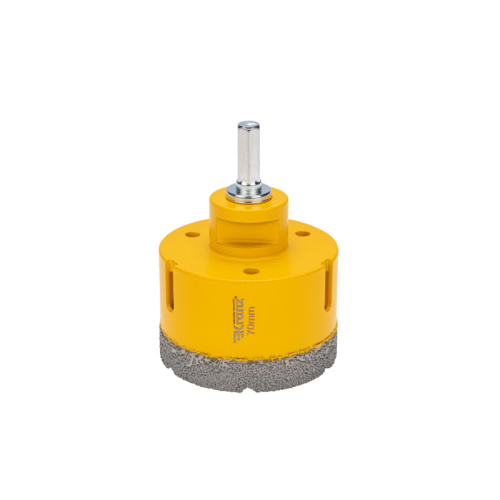 картинка Коронка алмазная профессиональная по керамограниту и железобетону М14, вакуумное спекание,  70мм,  для УШМ KRANZ от магазина Сантехстрой