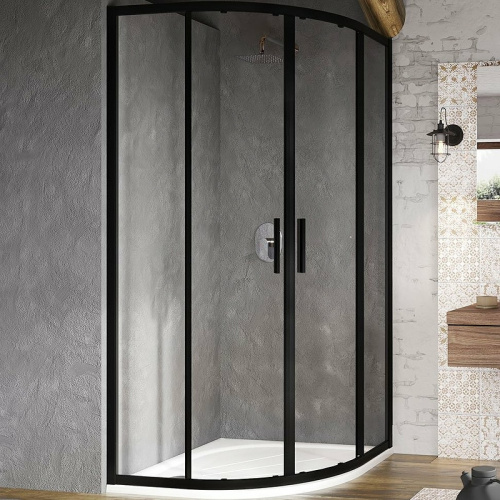 картинка Душевой уголок Ravak Blix BLSCP4-90 90x90 X3BM70300Z1 профиль Черный стекло Transparent от магазина Сантехстрой