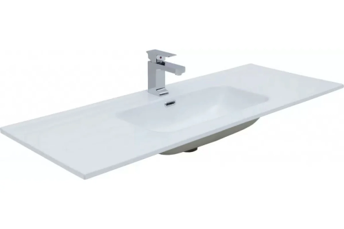 картинка Раковина-столешница Aquanet Flat 120 белый матовый 00330427 от магазина Сантехстрой