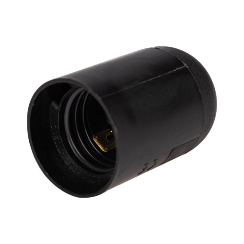 картинка Патрон пластиковый термостойкий подвесной Е27, черный REXANT от магазина Сантехстрой