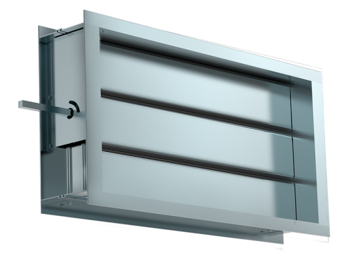 картинка DRr 1000х500 воздушный клапан с подставкой под электропривод от магазина Сантехстрой