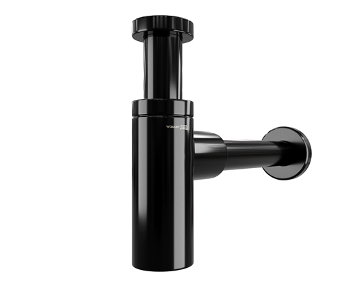 картинка Сифон для раковины WasserKRAFT Glan A171 Черный глянцевый от магазина Сантехстрой
