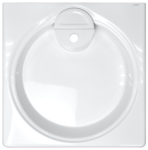 картинка Раковина подвесная Azario Lindi 597х595х90 литьевой мрамор, белый (CS00078504) от магазина Сантехстрой