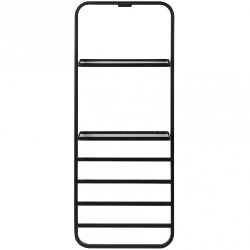 картинка Электрический полотенцесушитель Black&White Universe N-337В 40х101 337BN с полкой Черный матовый от магазина Сантехстрой