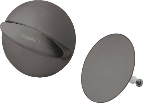 картинка внешняя часть набора для слива и перелива hansgrohe 58185340, шлифованный черный хром