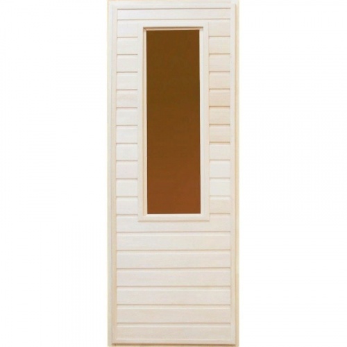 картинка Дверь 1,8м со стеклом (липа) от магазина Сантехстрой