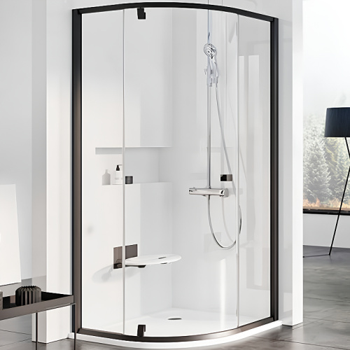 картинка Душевой уголок Ravak Pivot PSKK3 80x80 37644300Z1 профиль Черный стекло Transparent от магазина Сантехстрой