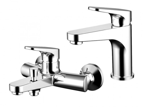 изображение смеситель для ванны bravat f191238cp-set хром
