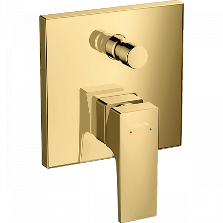 картинка HG Metropol Встраиваемый смеситель для ванны с переключателем (внешняя часть), цвет: золото от магазина Сантехстрой
