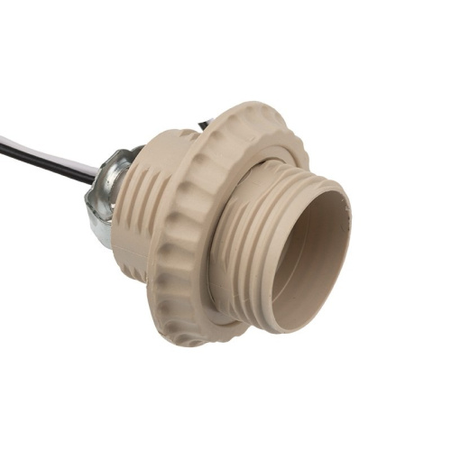 картинка Патрон E27 с проводом 20 см бело-бежевый REXANT от магазина Сантехстрой