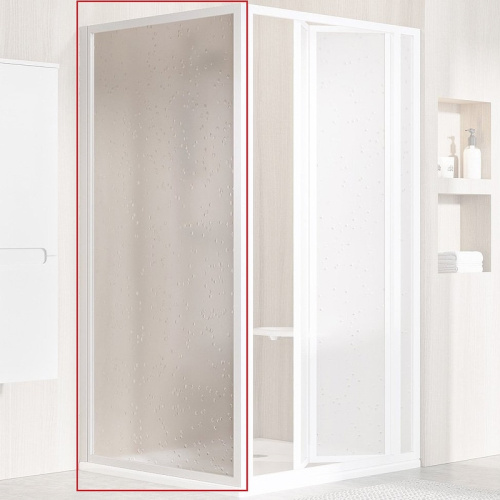 картинка Душевая стенка Ravak Supernova PSS-80 940401O211 профиль Белый витраж пластик Pearl от магазина Сантехстрой