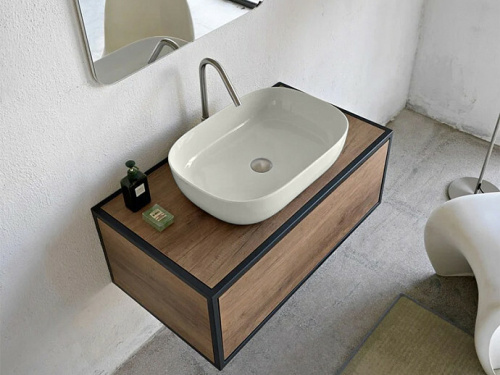 картинка Раковина, Scarabeo, Glam, шгв 560*390*140, отверстия для смесителя-отсутствуют, цвет-Pearl от магазина Сантехстрой