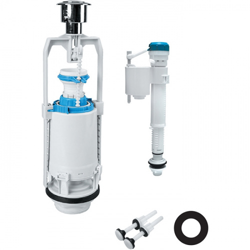 картинка Одноуровневая водосливная арматура, нижний подвод, Тип А. круглая резинка IDDIS (F012400-0004) от магазина Сантехстрой