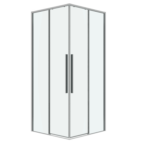 картинка Душ.ограждение 300.K33.01.9090.10.00 Galaxy (90*90*195) квадрат, раздвижн., хром, стекло прозрач, 1м от магазина Сантехстрой