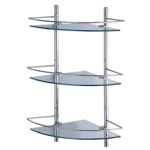 картинка Стеклянная полка WasserKRAFT K-3133 Хром от магазина Сантехстрой