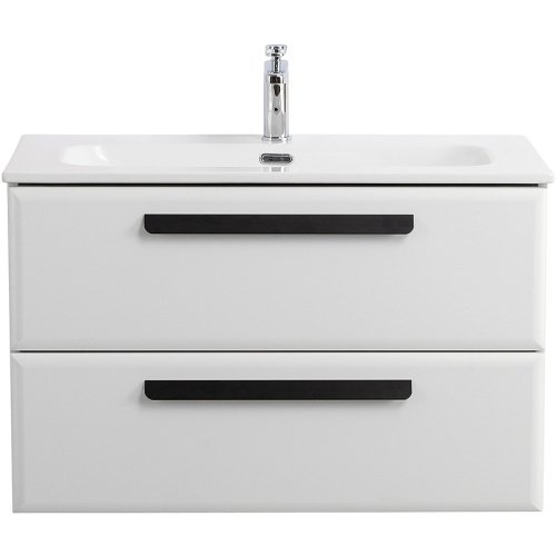 картинка Тумба под раковину Cezares Eco-Cer-N 80 ECO-CER-N-800-2C-SO-BL подвесная Bianco Lucido без ручек от магазина Сантехстрой