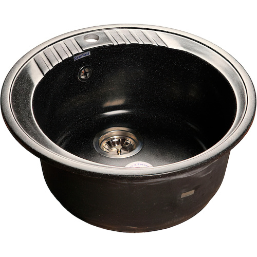 картинка Кухонная мойка GranFest Rondo GF-R520 Черная от магазина Сантехстрой