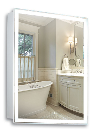 картинка Зеркало-шкаф AZARIO Киото 60 (600х800) c подсветкой и диммером (LED-00002359) от магазина Сантехстрой