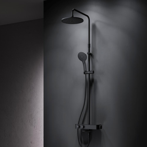 картинка F0750A522 Inspire V2.0, душевая система, набор: см-ль д/ванны/душа с термостатом, верхний душ d 250 от магазина Сантехстрой