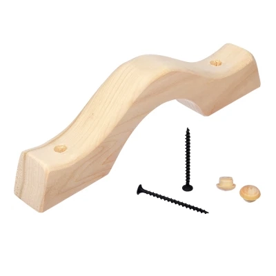 картинка Ручка дверная большая с накладкой (осина) от магазина Сантехстрой