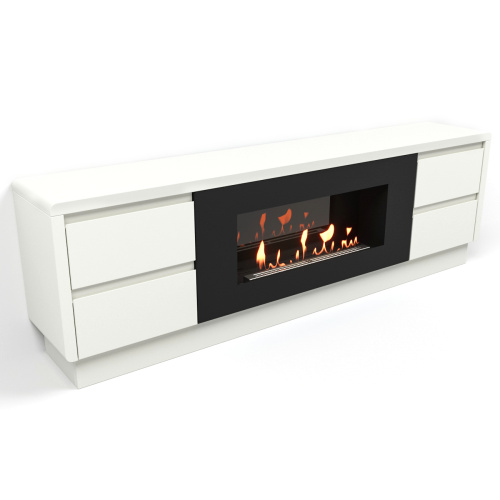 картинка Тумба с биокамином Firelight BFP/P-1700 lux белая от магазина Сантехстрой