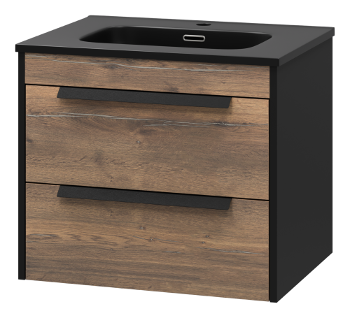 картинка Тумба с раковиной MONSOUR - 60 подвесная с 2 ящ. от магазина Сантехстрой