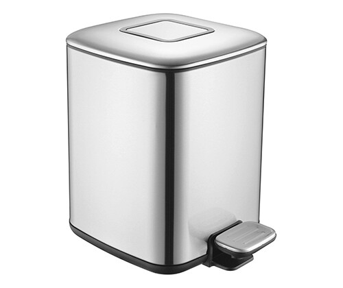 картинка Ведро для мусора WasserKRAFT K-649 Хром от магазина Сантехстрой