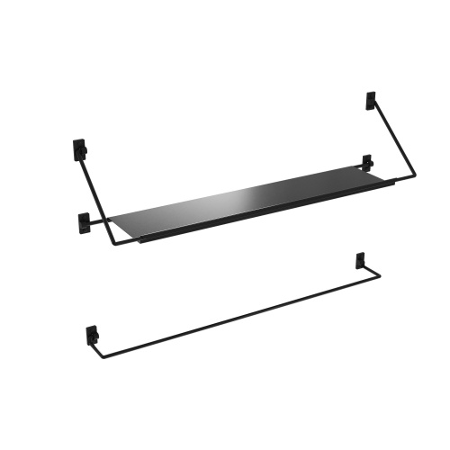 картинка Полка-вешалка Niagara Nova NG1020B (100 см) черный матовый,1 место от магазина Сантехстрой