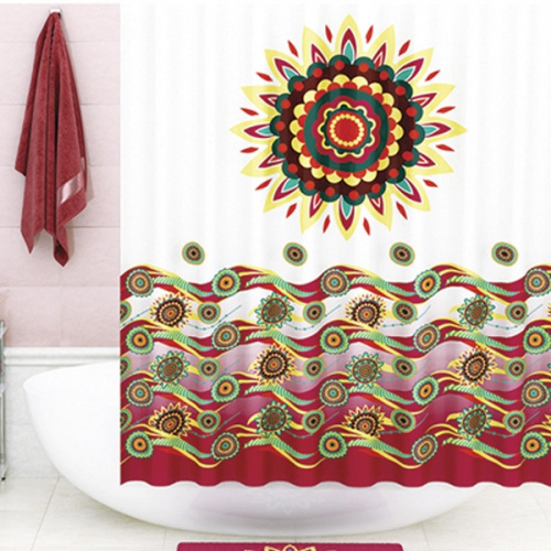 картинка Штора для ванны WasserKRAFT Isen SC-40101 Цветы от магазина Сантехстрой