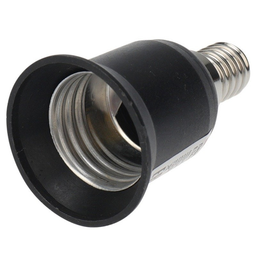 картинка Переходник цокольный E14-E27 черный REXANT от магазина Сантехстрой