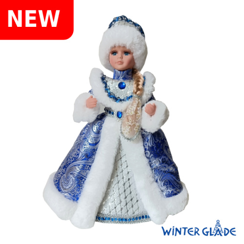 картинка Фигурка Снегурочка музыкальная 40 см (синий) от магазина Сантехстрой