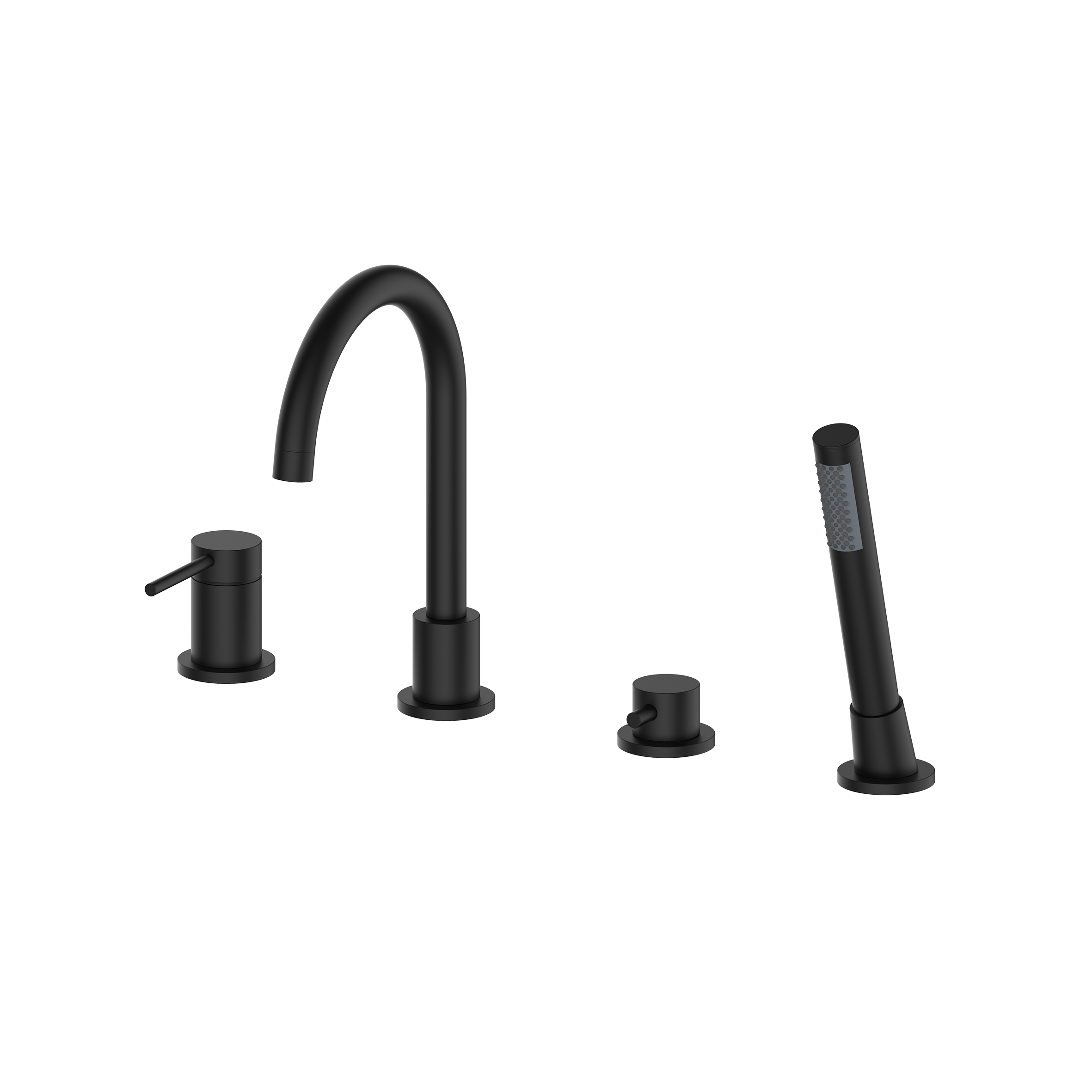 картинка Смеситель на борт ванны Y , черный матовый от магазина Сантехстрой