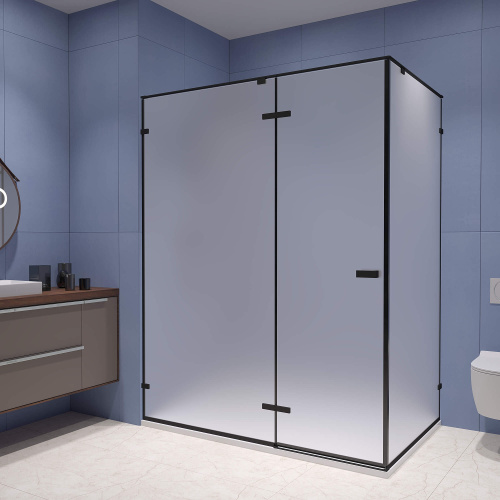 картинка Душевой уголок RGW SV-040-B 100* 80*200 профиль Чёрный стекло Матовое от магазина Сантехстрой