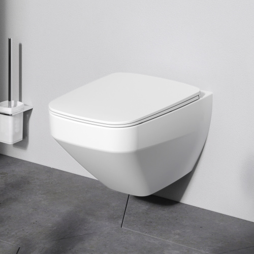 картинка C50A1700MWSC Inspire V2.0 подвесной унитаз FlashClean с сиденьем микролифт, бел мат от магазина Сантехстрой