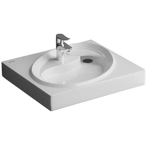 картинка Раковина Grossman Alvaro 55 1605501 на стиральную машину Белая от магазина Сантехстрой