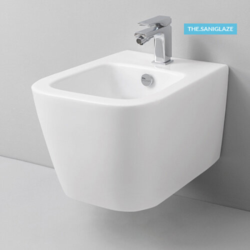 картинка Artceram A16  Биде  подвесное  36х52 см, с 1 отв под смеситель, с креплениями,  цвет белый. SANIGLAZE (АКЦИЯ с нашего склада!) от магазина Сантехстрой