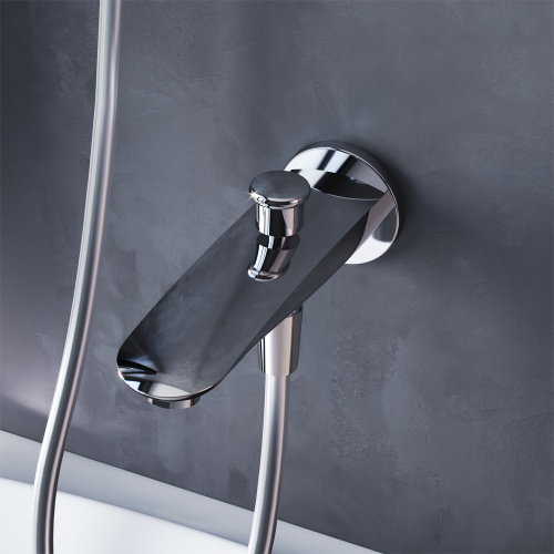 картинка f8070100 like, излив на ванну 175 мм с переключателем на душ, хром, шт.