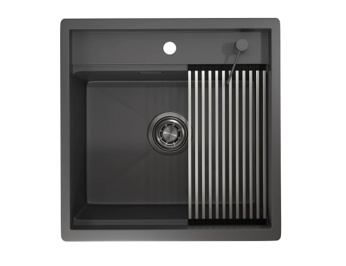картинка Кухонная мойка GRANULA (5051, ГРАФИТ МАТОВЫЙ) от магазина Сантехстрой
