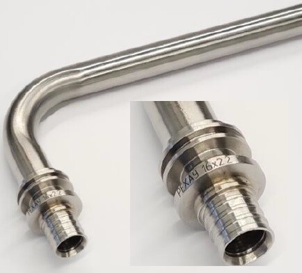 картинка Трубка Г-образная, 16, длина трубки, мм-500, нержавеющая сталь от магазина Сантехстрой