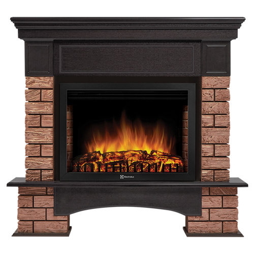 картинка Портал Firelight Forte Wood 25 камень темный, шпон венге от магазина Сантехстрой