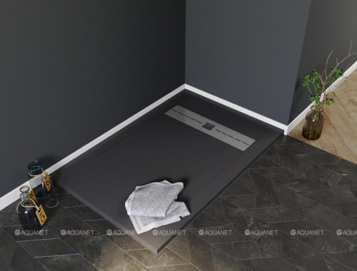 картинка Душевой поддон Aquanet Delight 140х90 черный от магазина Сантехстрой